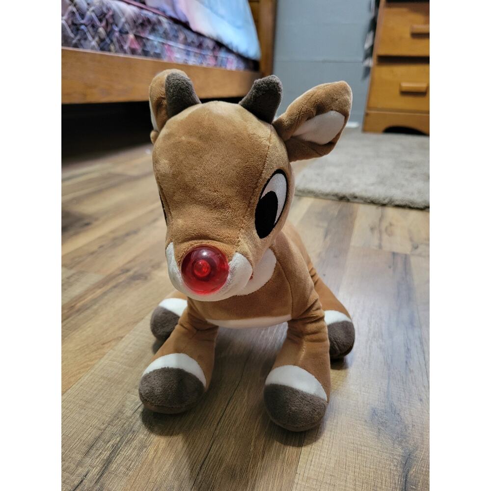 Rudolph The Red-Nosed Reindeer Musical Light Up Nose Plush Toy